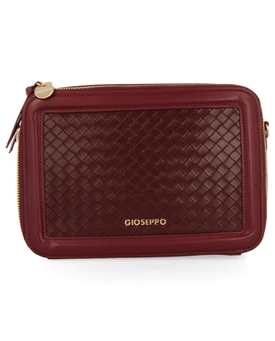 Gioseppo_  Bolso bandolera trenzado leest burdeos - Imagen 2