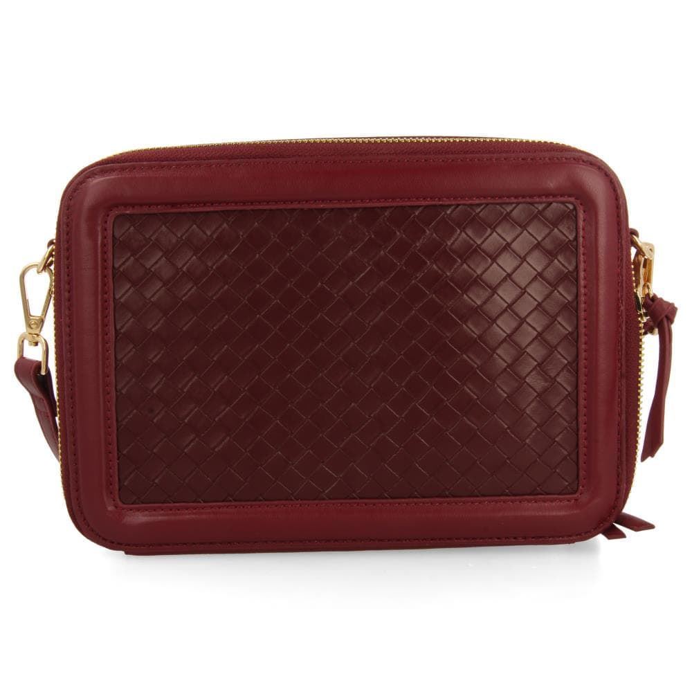 Gioseppo_ Bolso bandolera trenzado leest burdeos - Imagen 3