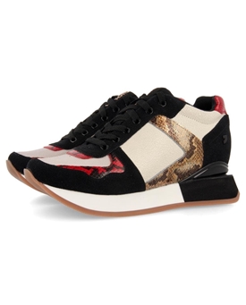 GIOSEPPO_ Sneakers en blanco y negro con print de serpiente - Imagen 2