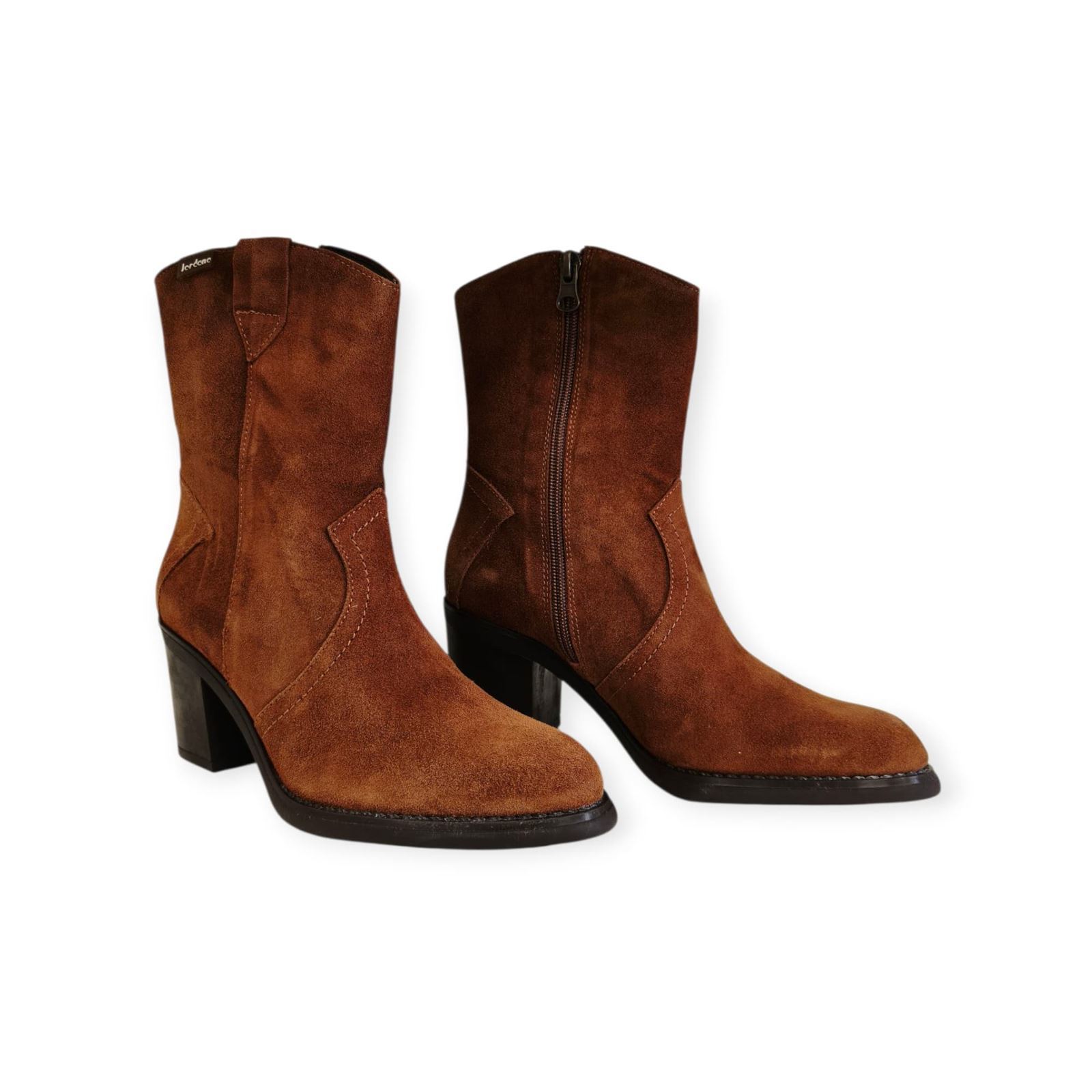 Jordana_ Bota campera media caña serraje cuero - Imagen 2