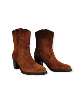 Jordana_ Bota campera media caña serraje cuero - Imagen 2