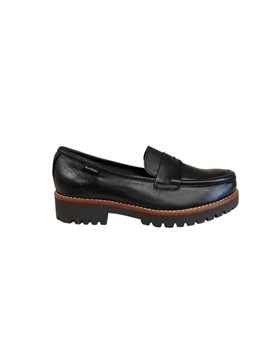 Jordana_ Mocasín piel negro antifaz - Imagen 1