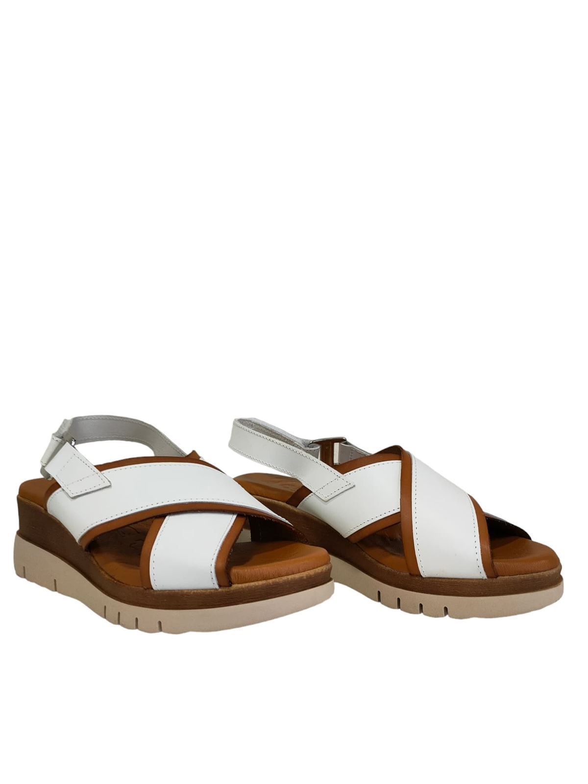 Jordana_ Sandalia cuña cruzada piel - Imagen 2