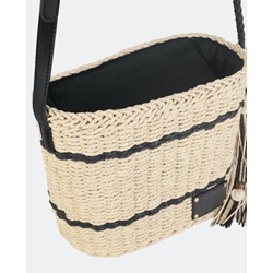 Kbas_ Bolso bandolera fibra natural negro - Imagen 2