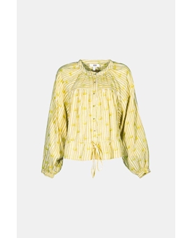 Md´M_ Blusa amarilla bordado sol - Imagen 1