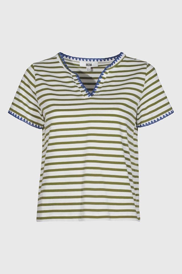 Md´M_ Camiseta algodón rayas verde - Imagen 1