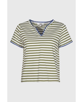 Md´M_ Camiseta algodón rayas verde - Imagen 1