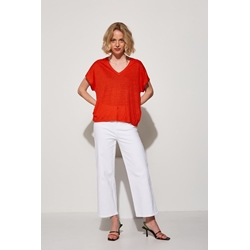 Md´M_ Camiseta lino tomate - Imagen 1