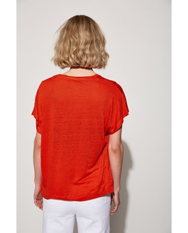 Md´M_ Camiseta lino tomate - Imagen 2