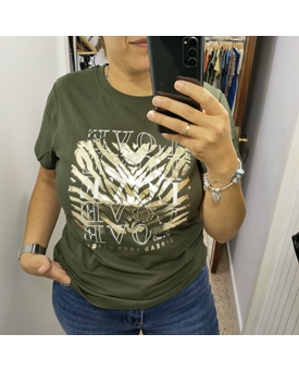 Md´M_ Camiseta punto verde caqui - Imagen 1