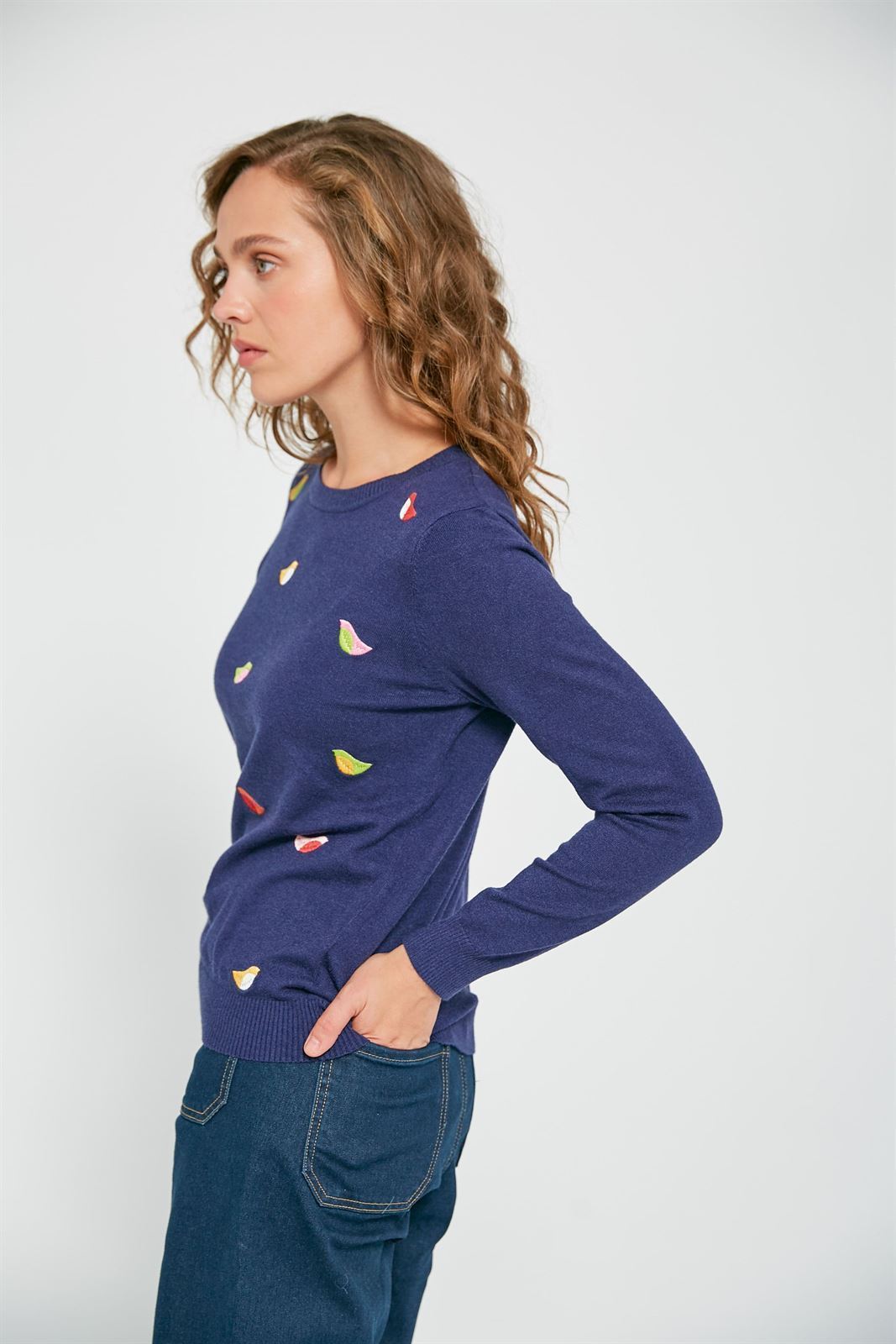 Md´M_ Jersey punto azul pajaritos - Imagen 4
