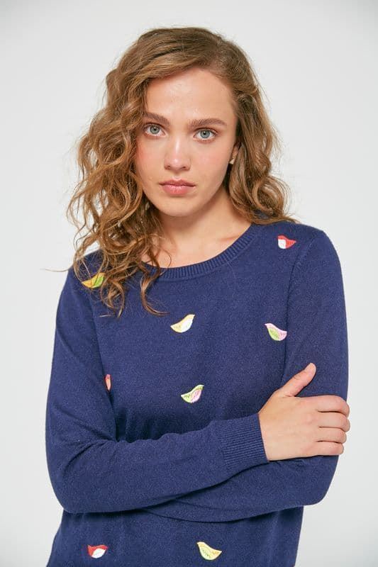 Md´M_ Jersey punto azul pajaritos - Imagen 5
