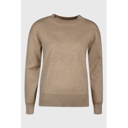 Md´M_ Jersey punto camel cuello redondo - Imagen 1