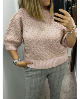 Md´M_ Jersey punto media manga rosa - Imagen 1