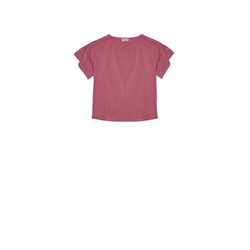 Md´M Leyenda_ Camiseta volantes mangas rosa - Imagen 1