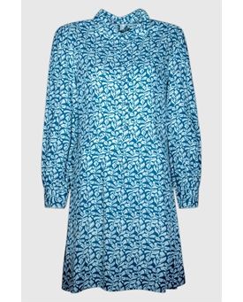 Md´M_ Vestido azul estampado hojas - Imagen 1