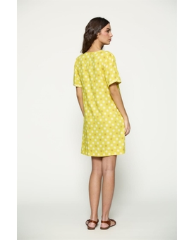 MD´M_ Vestido corto amarillo estampado asterisco - Imagen 2