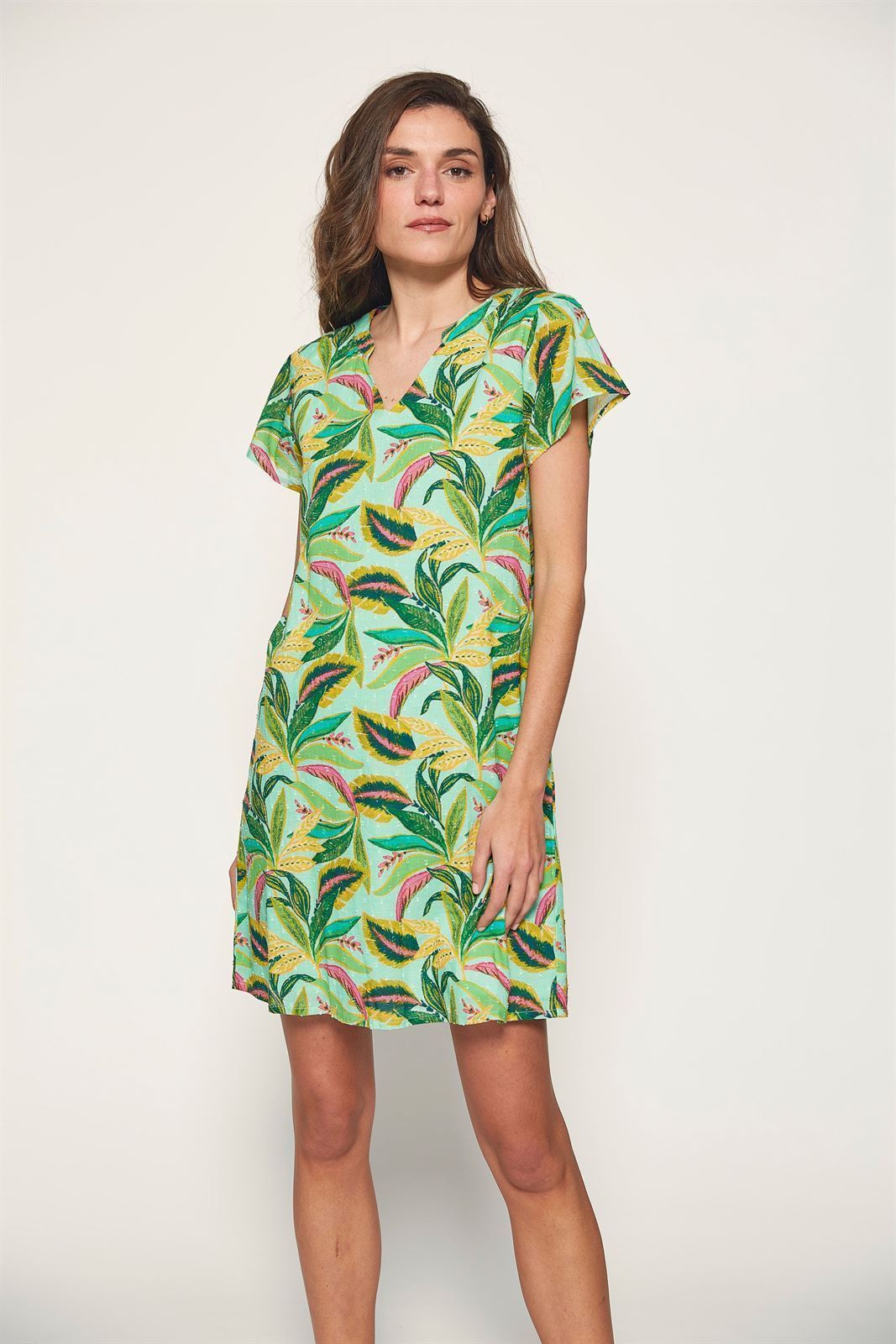 Md´M_ Vestido corto estampado tropical - Imagen 2