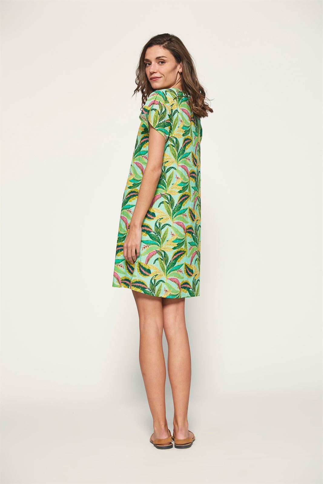 Md´M_ Vestido corto estampado tropical - Imagen 3