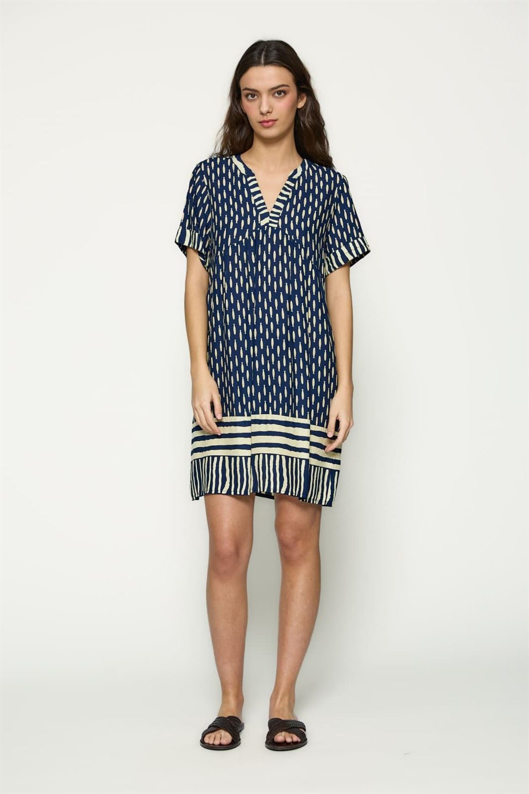 Md´M _ Vestido corto marino estampado sardinas - Imagen 1