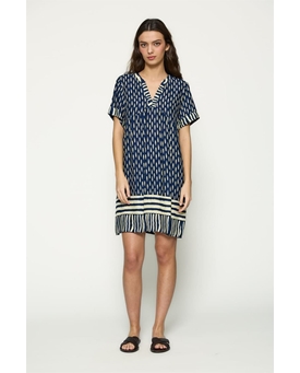 Md´M _ Vestido corto marino estampado sardinas - Imagen 1