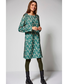 Md´M_ Vestido de punto verde flores - Imagen 2