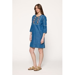 Md´M_ Vestido denim bordados - Imagen 2