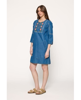 Md´M_ Vestido denim bordados - Imagen 2