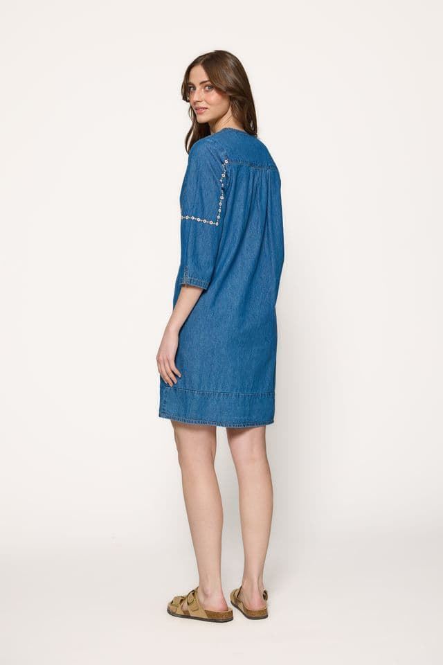 Md´M_ Vestido denim bordados - Imagen 3