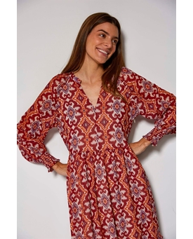 Md´M_ Vestido estampado étnico largo - Imagen 2