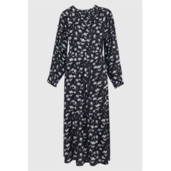Md´M_ Vestido estampado floral negro - Imagen 1