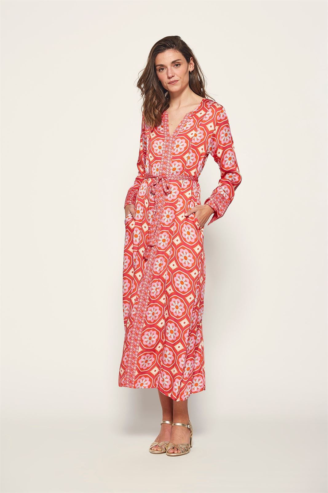 Md´M_ Vestido estampado rojo - Imagen 1