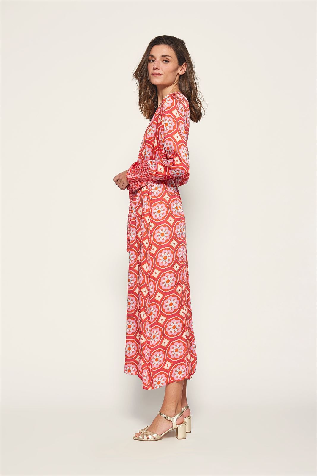 Md´M_ Vestido estampado rojo - Imagen 4