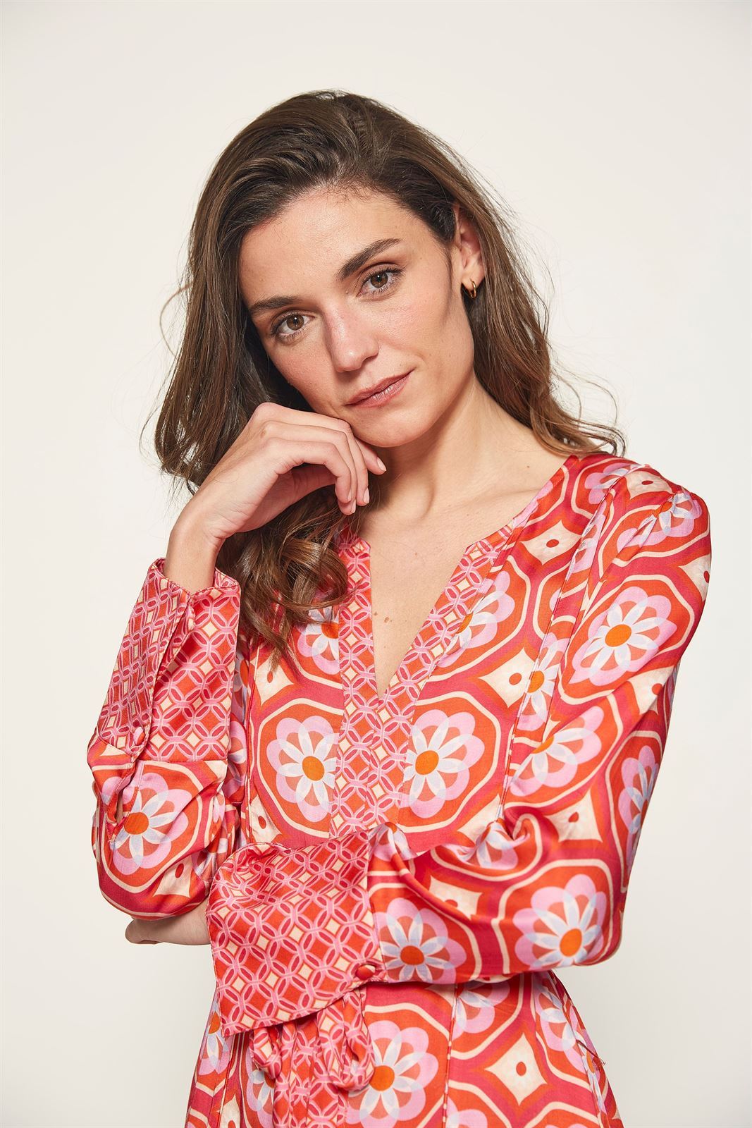 Md´M_ Vestido estampado rojo - Imagen 5