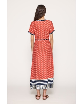 Md´M _ Vestido largo salmón estampado sardinas - Imagen 2