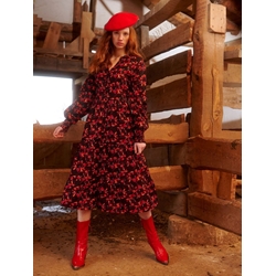 Md´M_ Vestido midi camisero estampado floral - Imagen 1