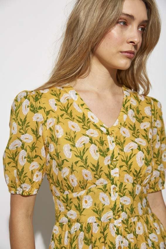 Md´M_ Vestido midi con estampado camomila - Imagen 3