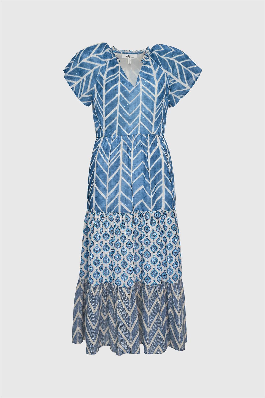 Md´M_ Vestido midi estampado Blue Horizon - Imagen 1