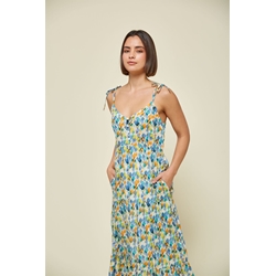 Md´M_ Vestido midi estampado diamantes - Imagen 2