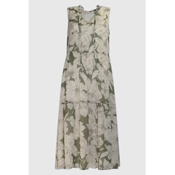 Md´M_Vestido midi flores verdes - Imagen 1