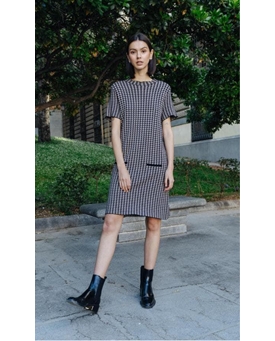 MD´M-Vestido punto pata de gallo - Imagen 1