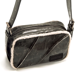 Mtng-Mustang_ Bolso bandolera negro con pelo - Imagen 2