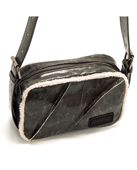 Mtng-Mustang_ Bolso bandolera negro con pelo - Imagen 2