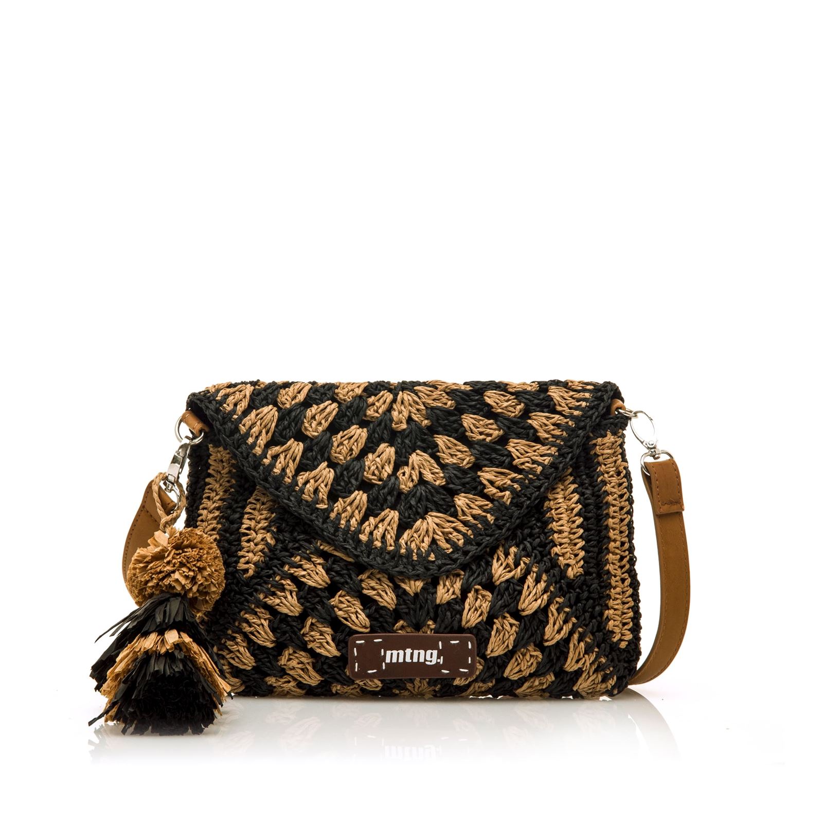 Mtng-Mustang_ Bolso Dari rafia negro - Imagen 1