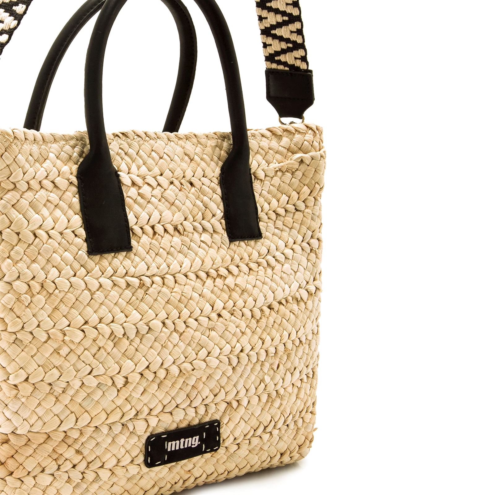 Mtng-Mustang_ Bolso grande rafia Elana - Imagen 2