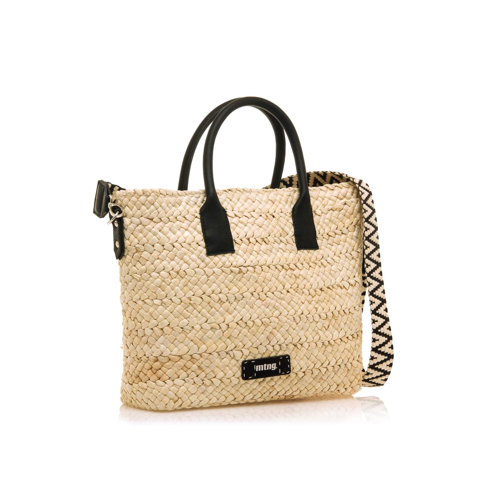 Mtng-Mustang_ Bolso grande rafia Elana - Imagen 3
