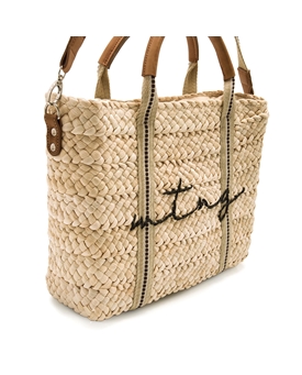 Mtng-Mustang_ Bolso rafia grande Artola - Imagen 2