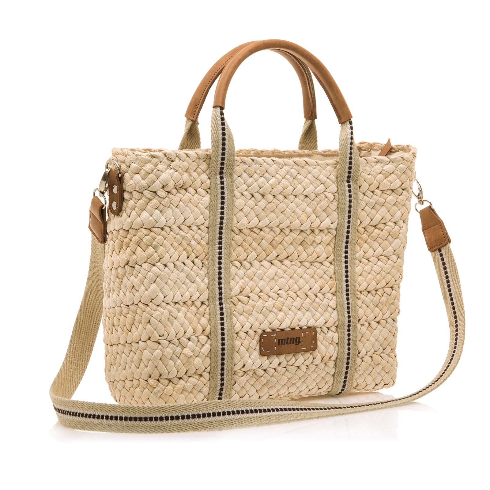 Mtng-Mustang_ Bolso rafia grande Artola - Imagen 4