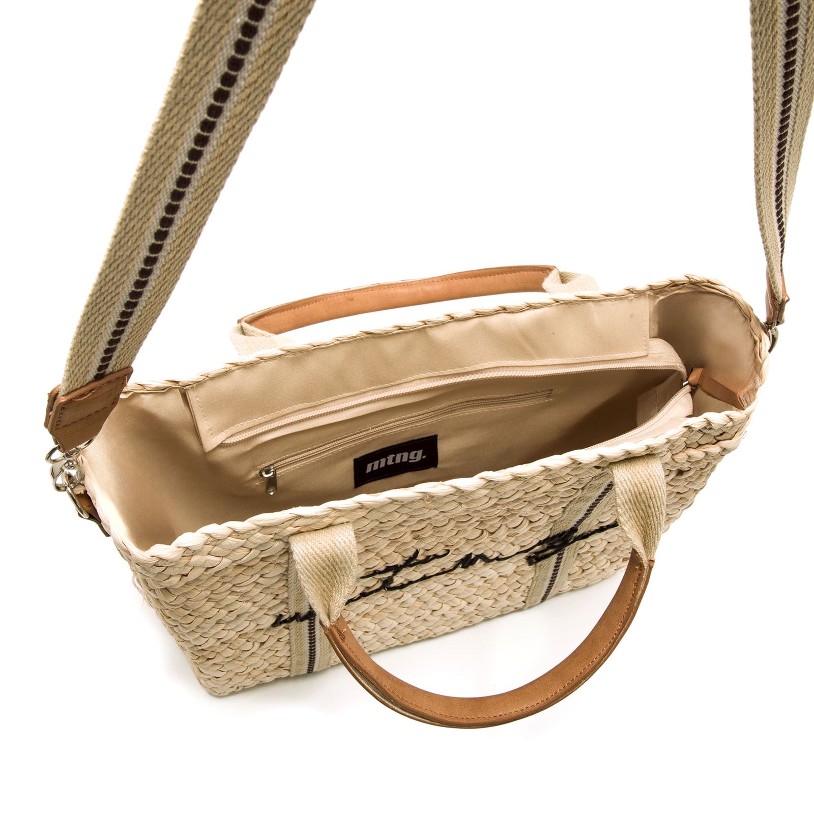 Mtng-Mustang_ Bolso rafia grande Artola - Imagen 5