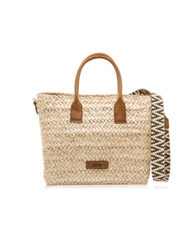 Mtng-Mustang_ Bolso rafia tipo capazo Elana - Imagen 1